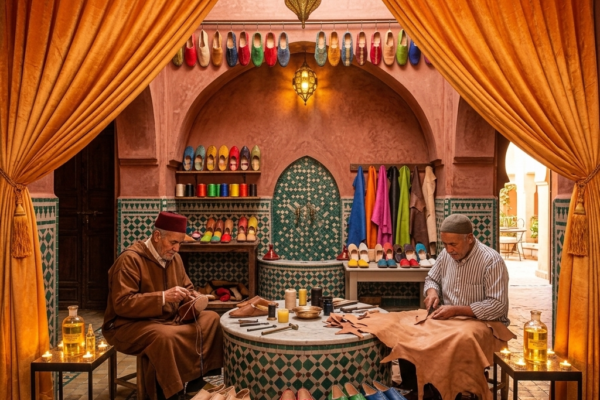 Authentic Moroccan Leather Babouche Making Workshop in the Medina