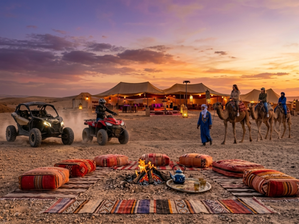 Agafay Desert Quad Biking & Camel Ride with Traditional Dinner & Show